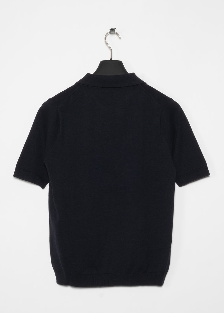 Norse Projects T-shirt Polo Leif Coton Lin Marine