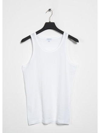 Sunspel White Cellular Cotton Tank Top
