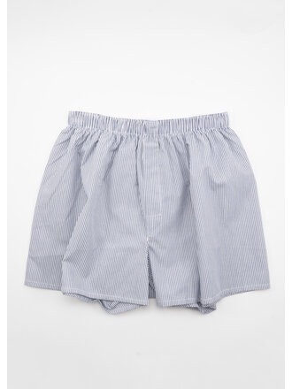 Sunspel White & Blue Pinstripe Boxer Short