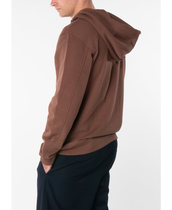 Brown Cotton Terry Hoodie