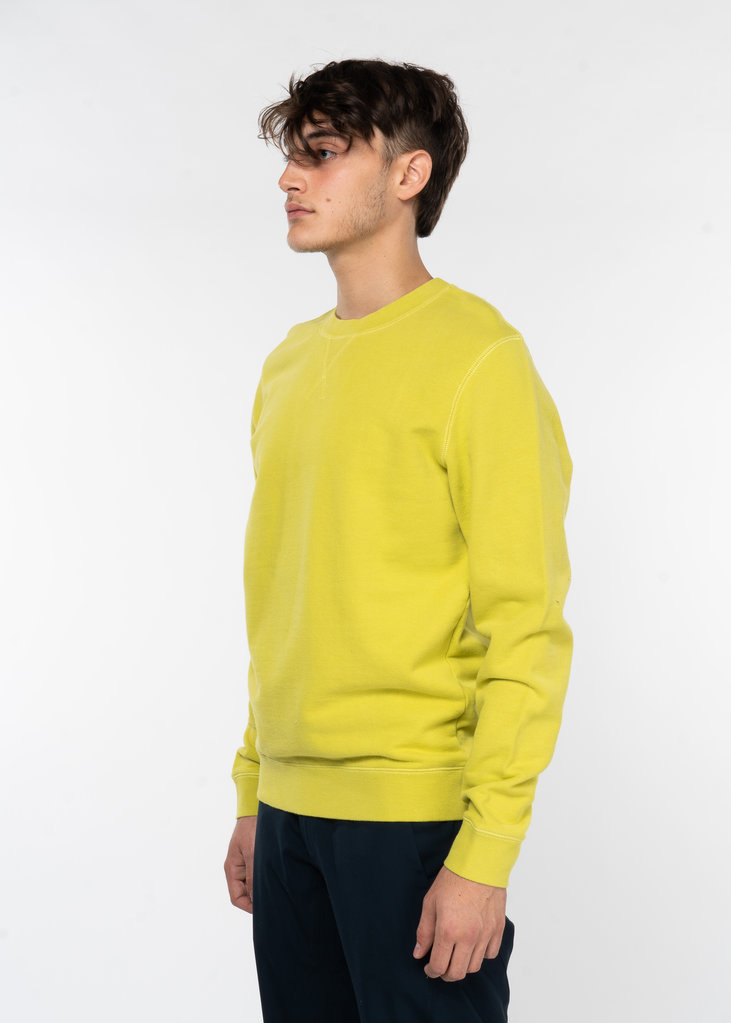Sunspel Lime Cotton Loopback Sweater