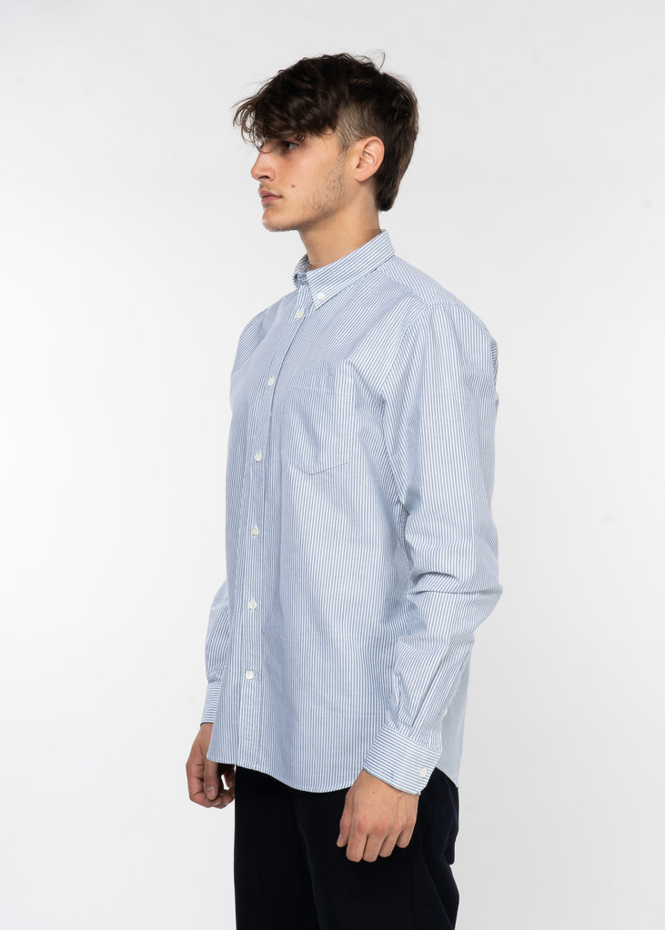 Norse Projects White & Green Anton Oxford Shirt