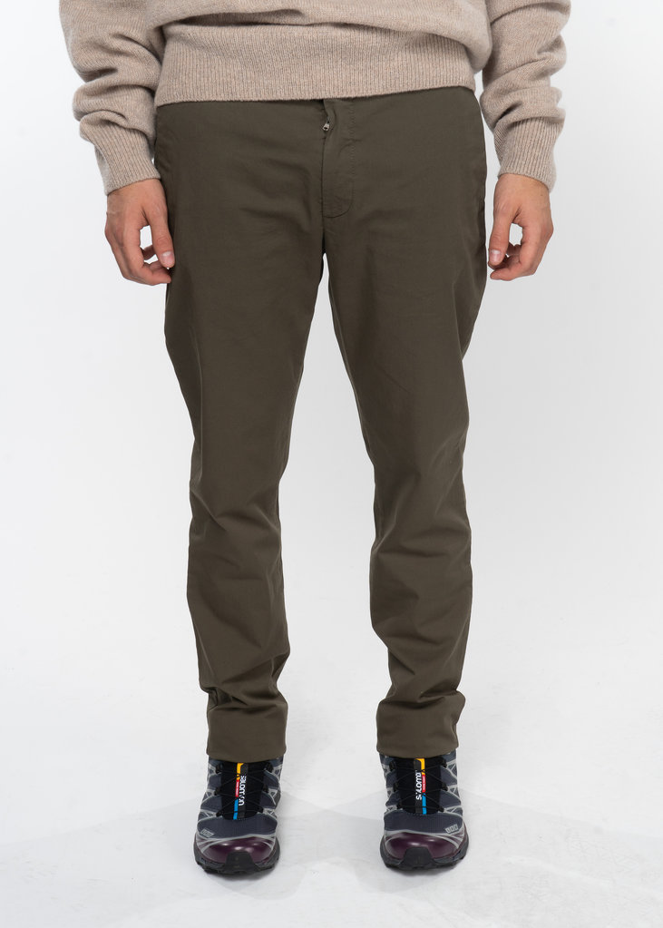 Norse Projects Olive Aros Slim Light Stretch Pants