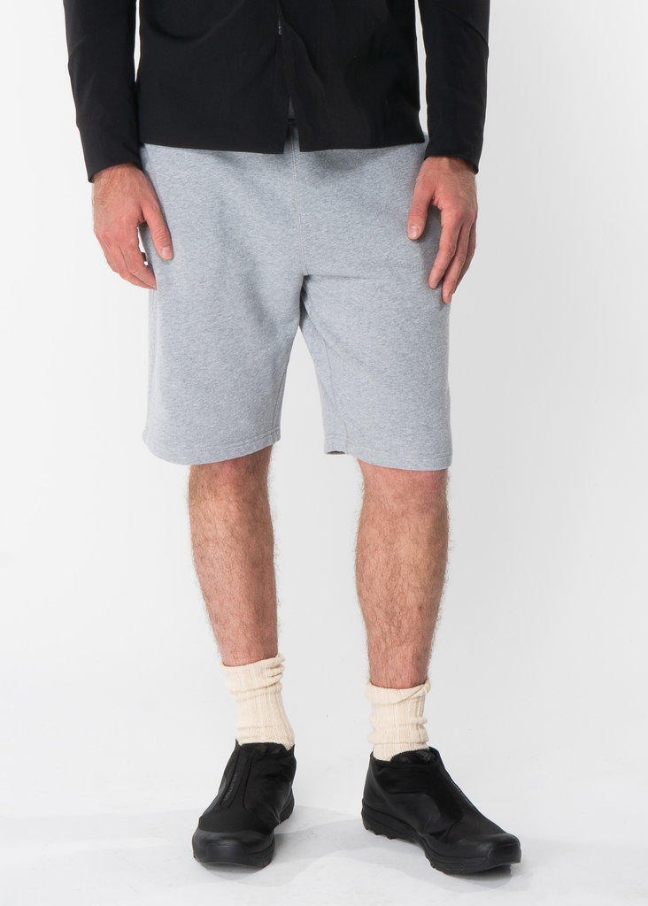 Sunspel Grey Cotton Loopback Shorts