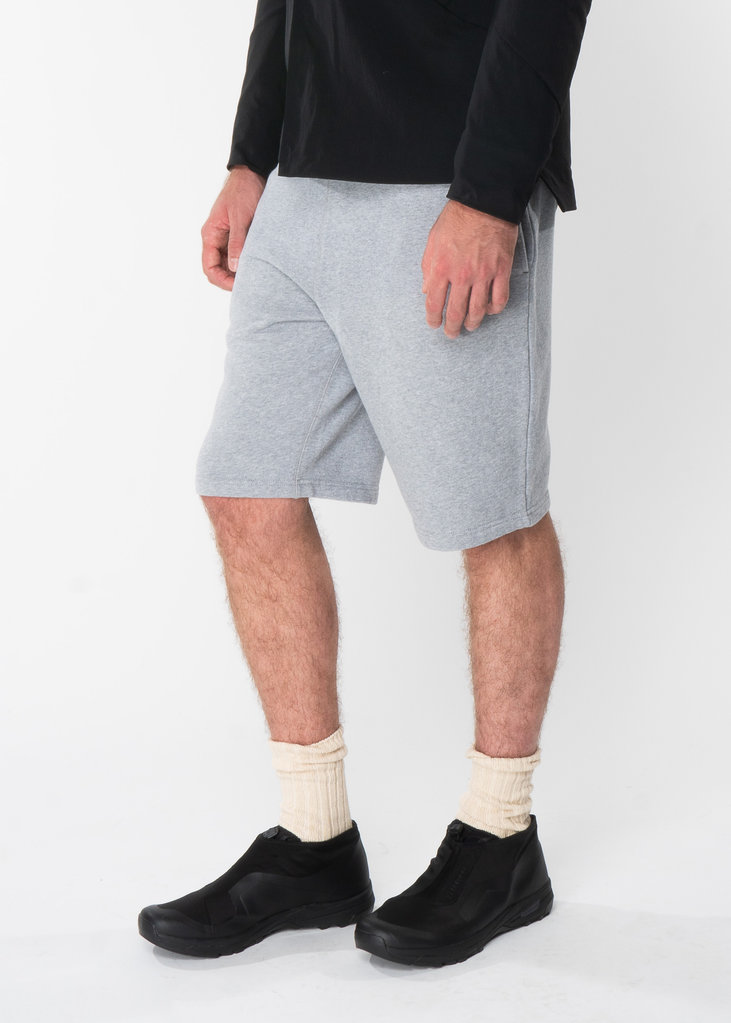 Sunspel Grey Cotton Loopback Shorts