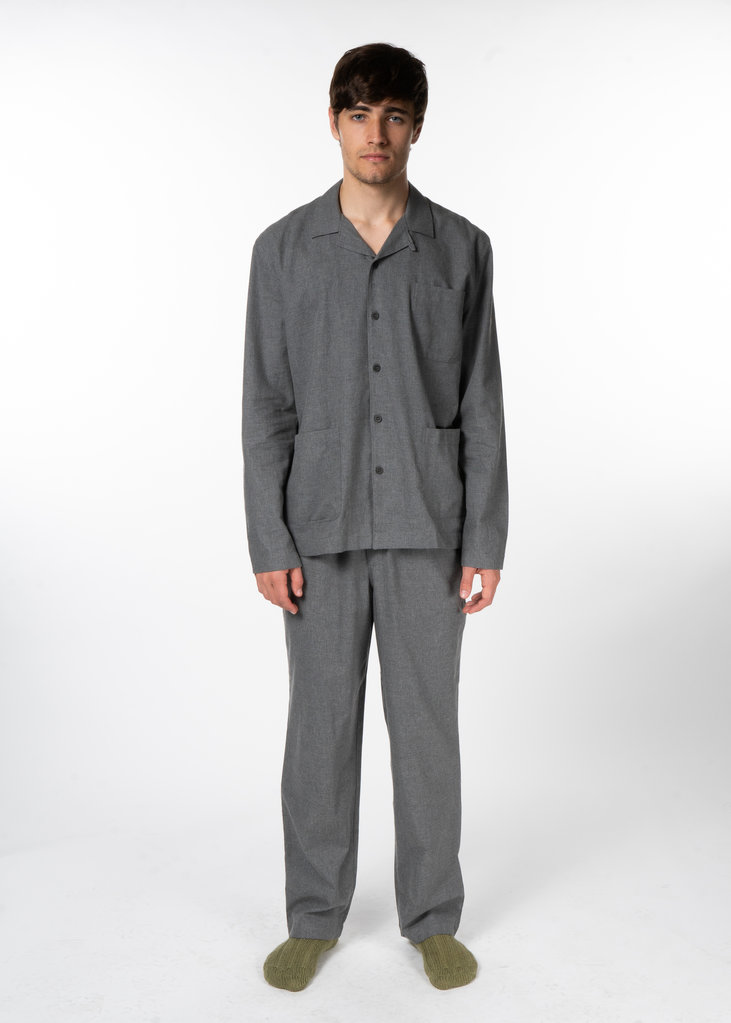 Sunspel Ensemble Pyjama en Flanelle Gris