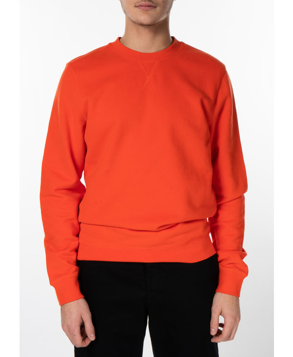 Orange Cotton Loopback Sweater