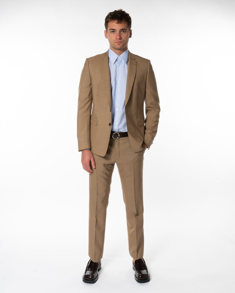 Dries Van Noten Beige Check Suit