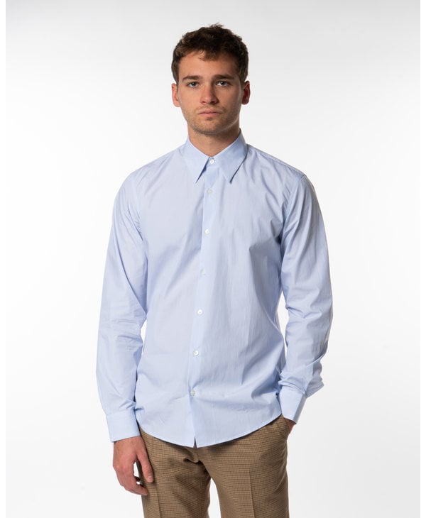 Pale Blue Curle Pinstripe Shirt