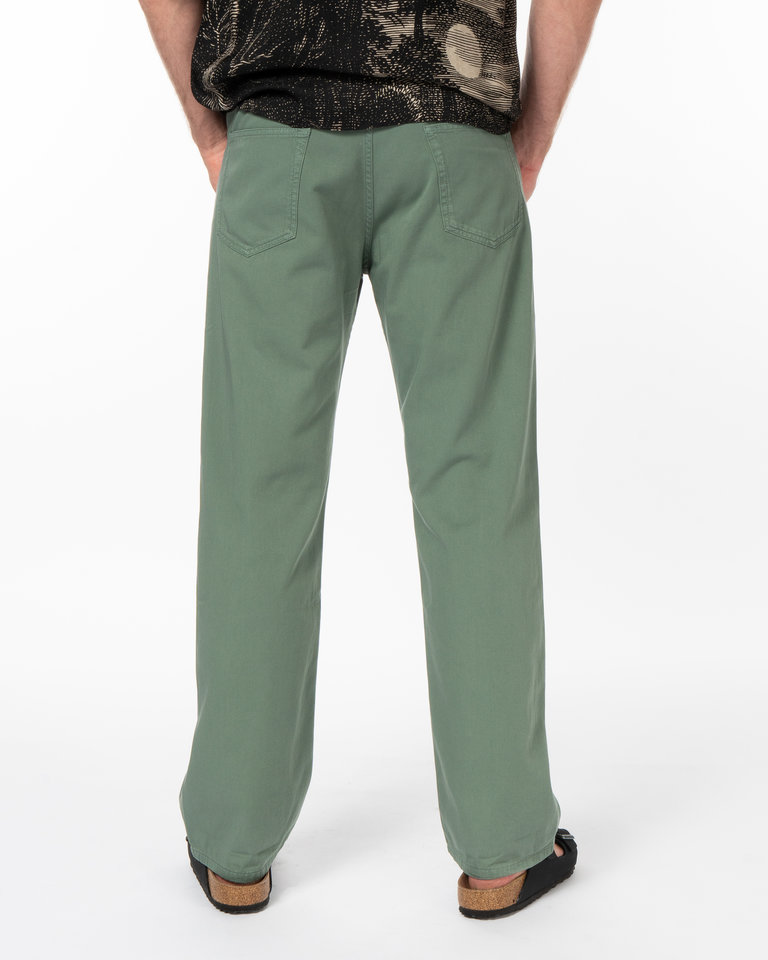 Dries Van Noten Khaki Straight-Leg Pants