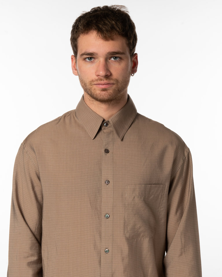 Lemaire Brown Regular Collar LS Shirt