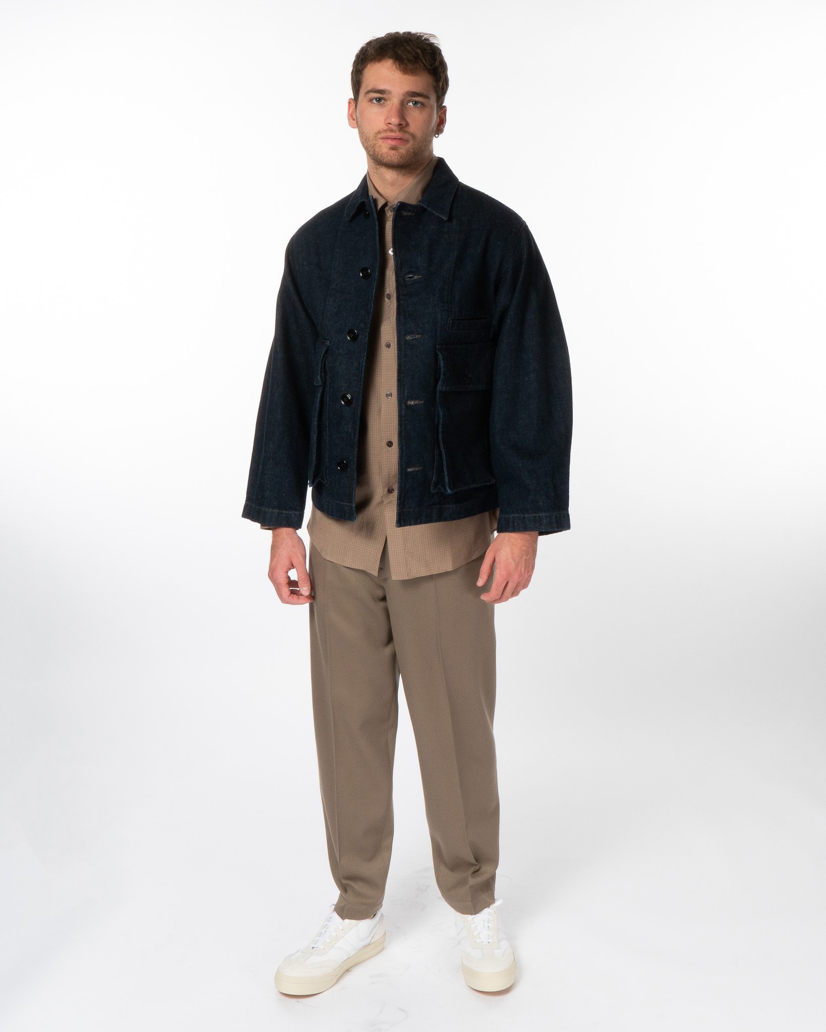 Lemaire: Denim Indigo Boxy Jacket | Men's Designer Clothes ...