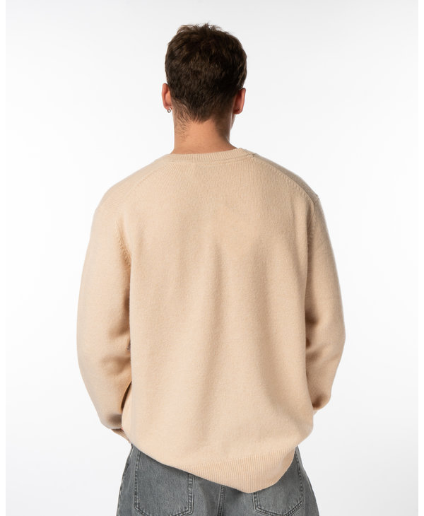 Beige V-Neck Sweater