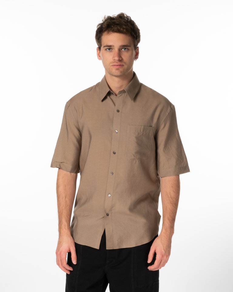 Lemaire Chemise Manches Courtes Cappuccino