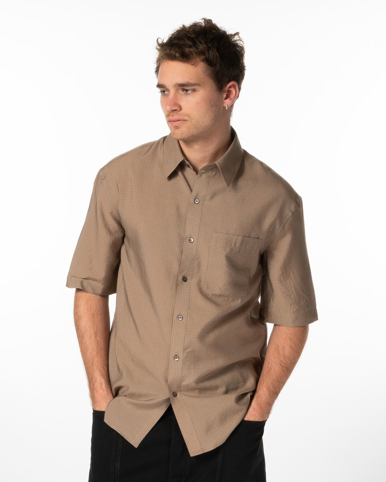 Lemaire Chemise Manches Courtes Cappuccino