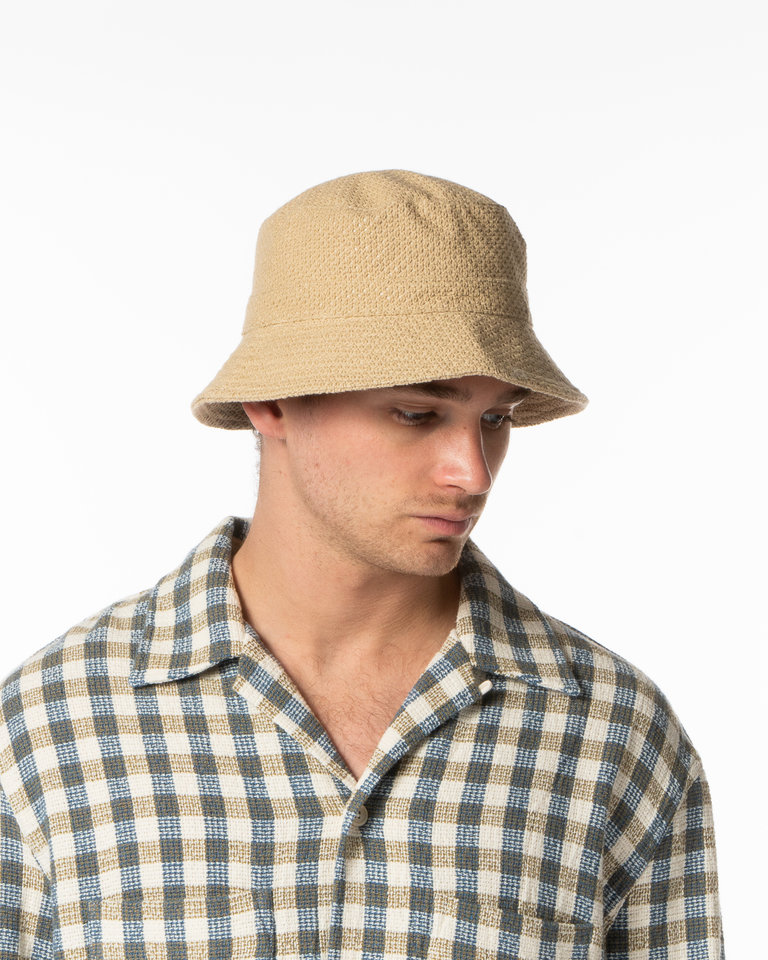 Our legacy Beige Rope Weave Bucket Hat