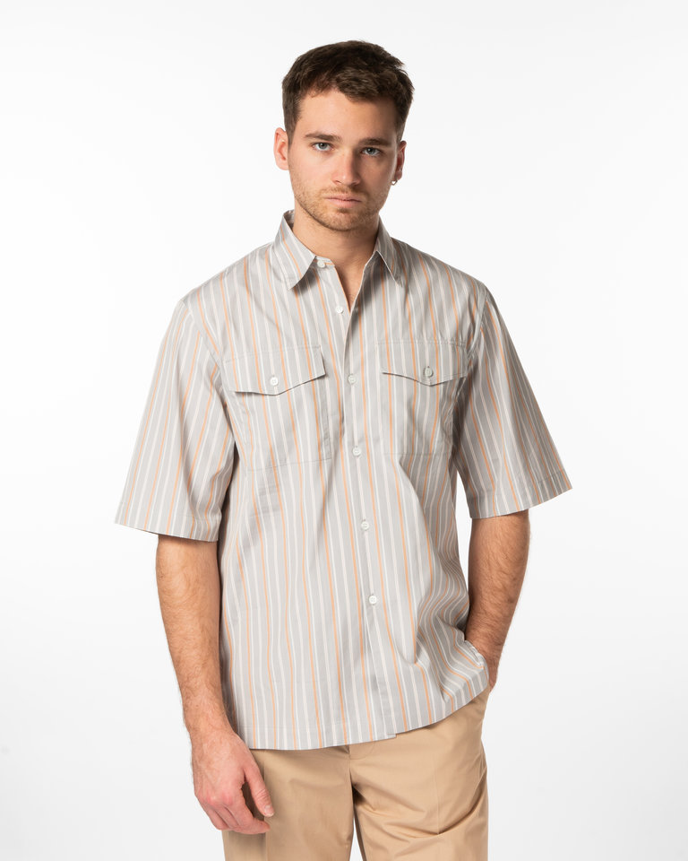 Dries Van Noten Grey Stripes Shirt