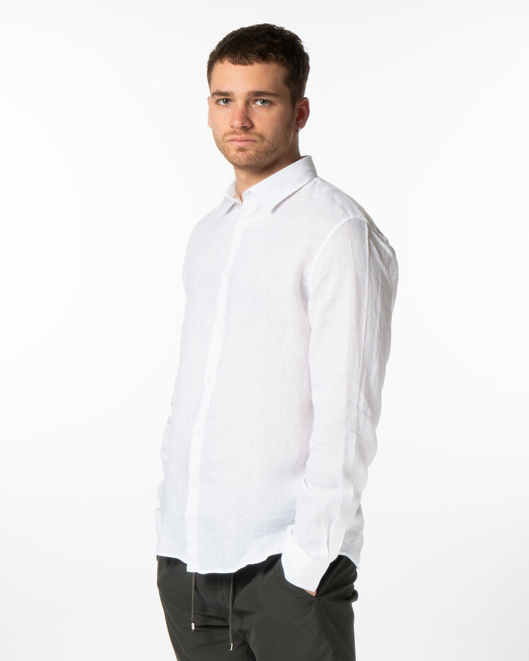 Sunspel White Linen Shirt