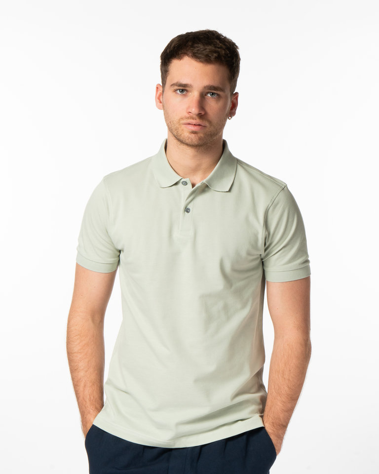 Sunspel Pistachio Polo Shirt