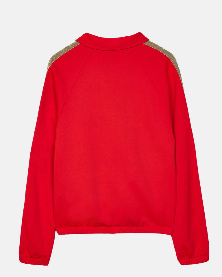 Acne Studios Red Zipper Sweatshirt