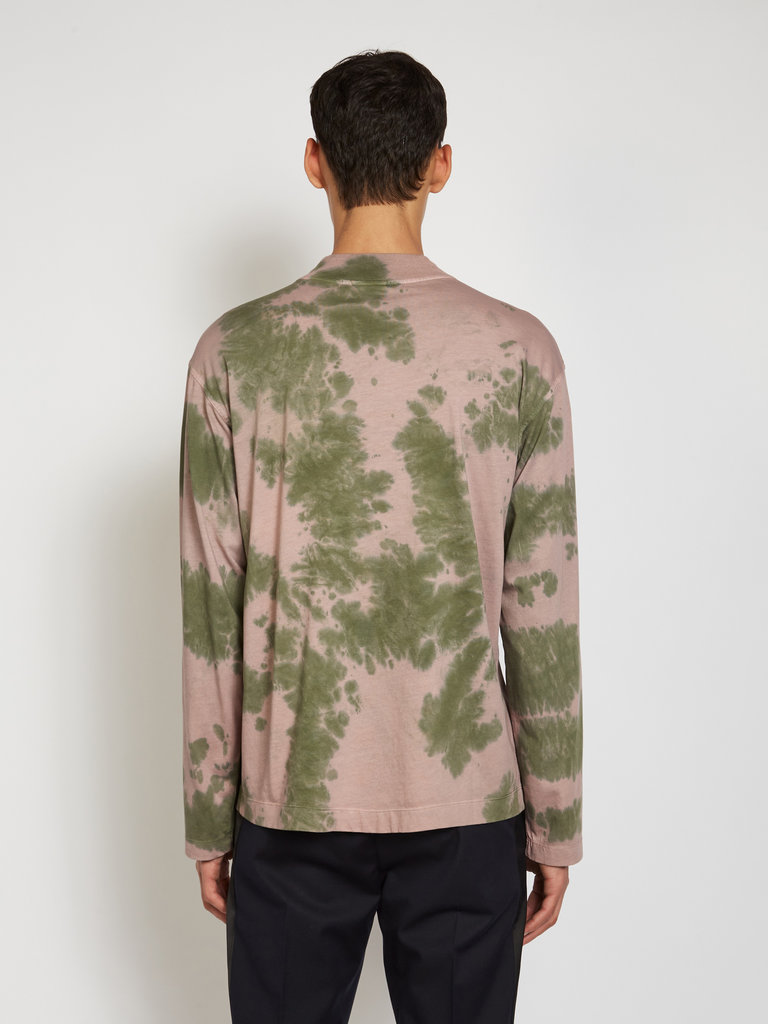 Dries Van Noten T-Shirt Manches Longue Tie Dyed Rose