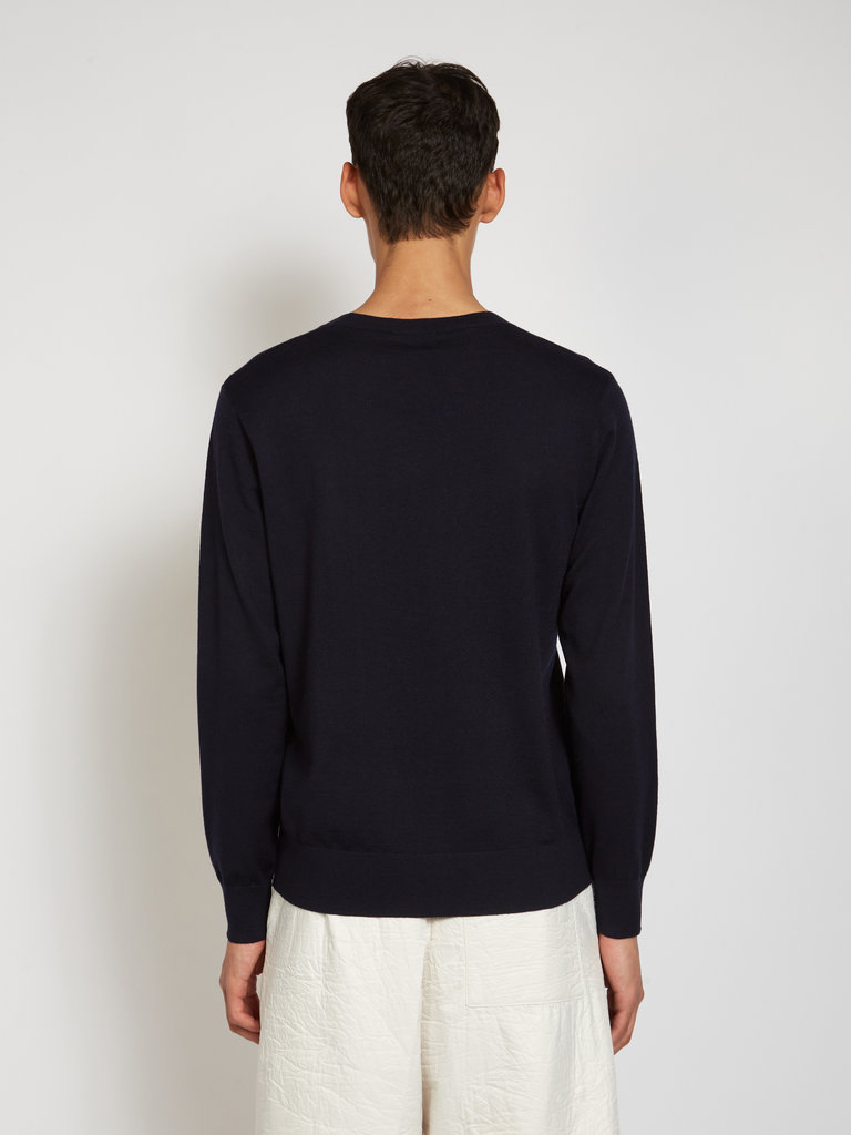 Dries Van Noten Navy Crewneck