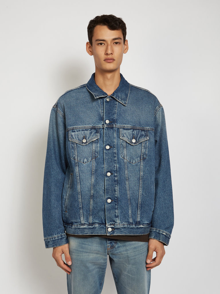 Acne Studios Manteau de Jeans Décontracté Bleu