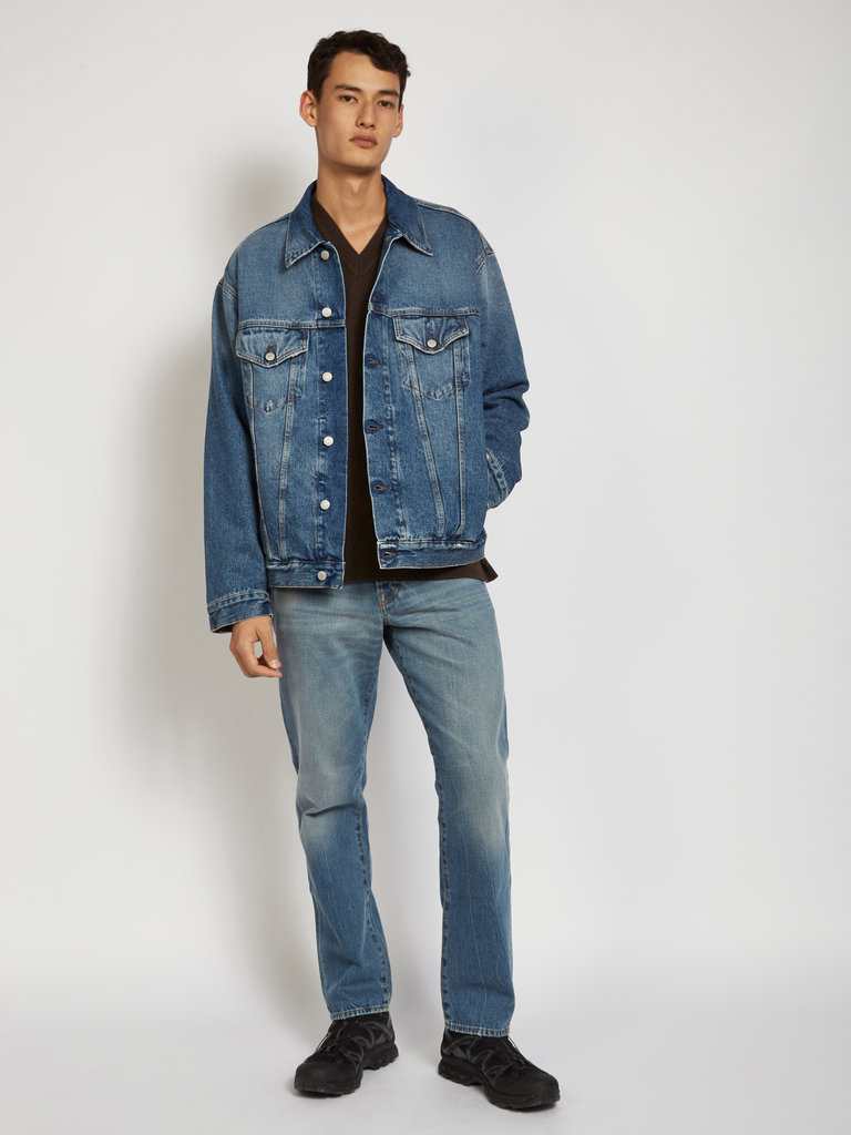 Acne Studios Manteau de Jeans Décontracté Bleu