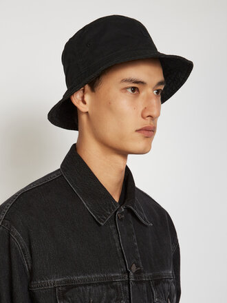 Acne Studios Black Cotton Bucket Hat