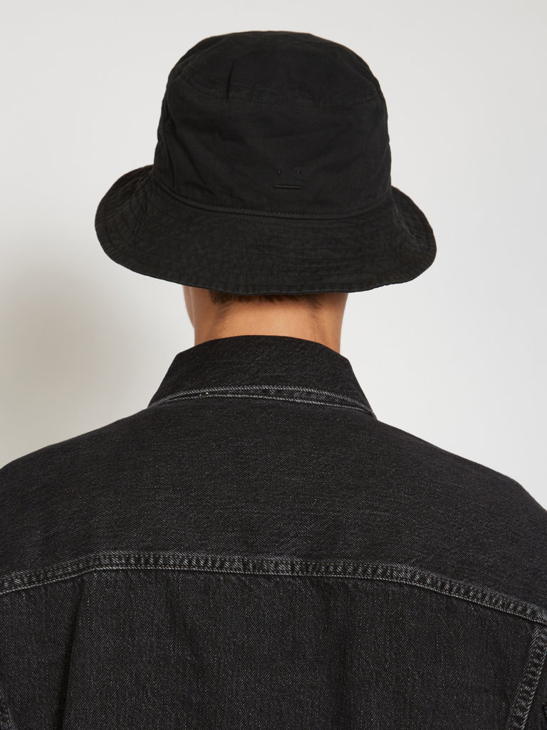 Acne Studios Black Cotton Bucket Hat