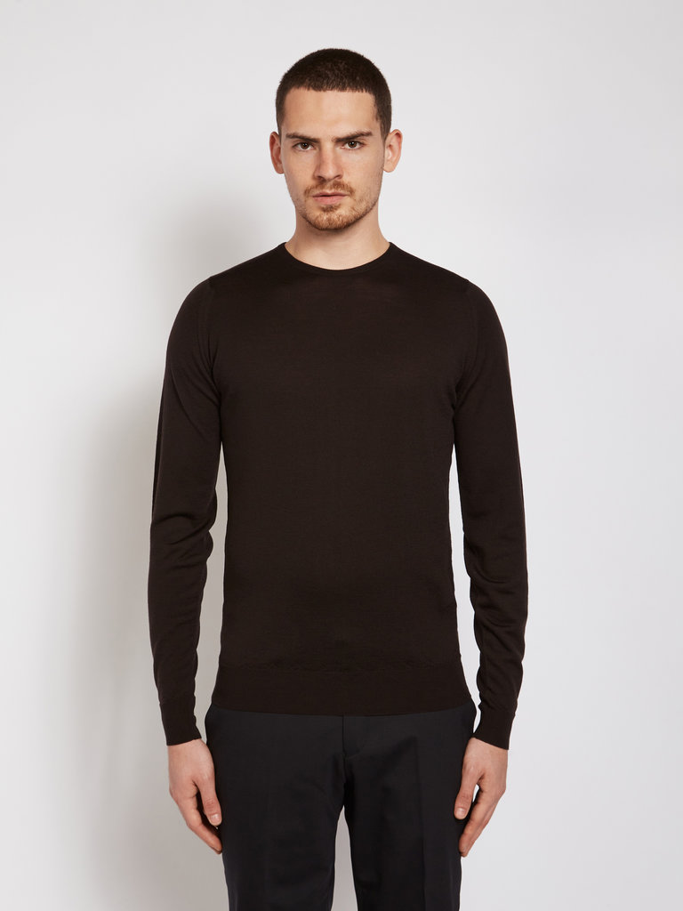 John Smedley Dark Cocoa Lundy Pullover