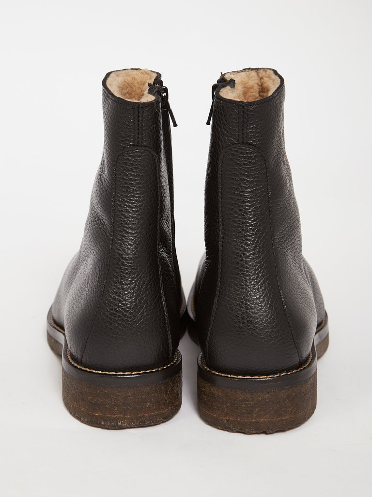 Lemaire Black Boots with Shearling