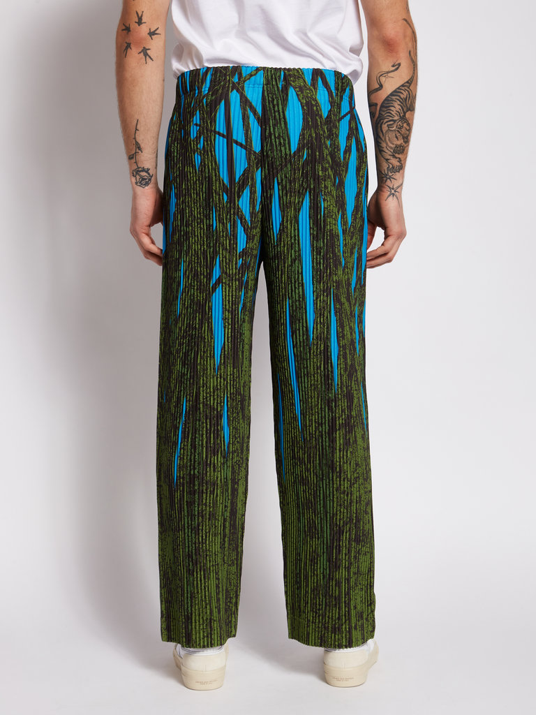 Homme Plissé Green Pleated Grass Field Pants