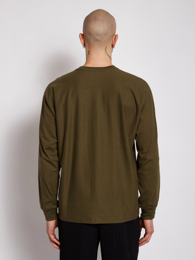 Homme Plissé T-shirt Vert