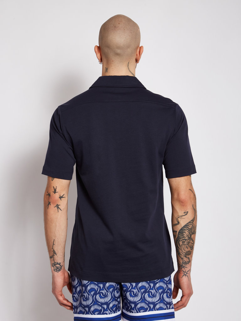 Dries Van Noten Navy Helder Polo Shirt