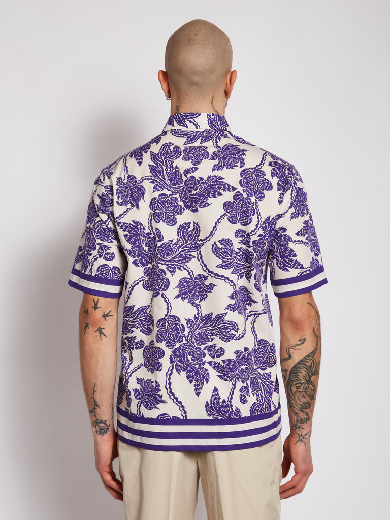 Dries Van Noten Purple Printed Helder Shirt