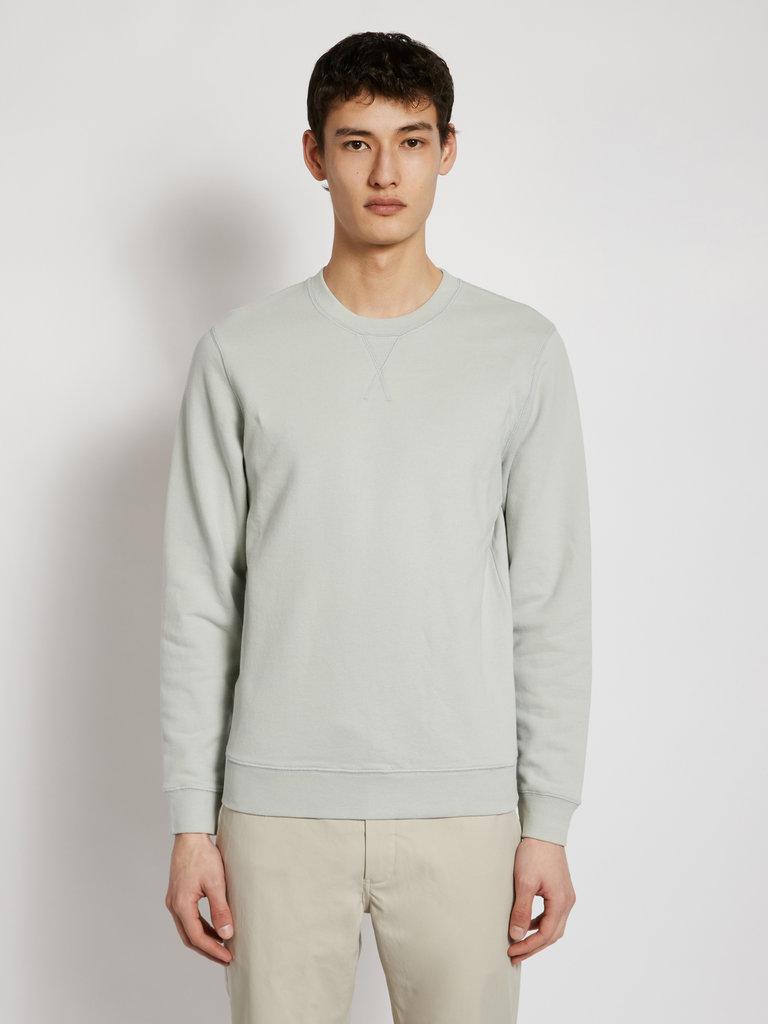 Sunspel Mint Green Cotton Loopback Sweater