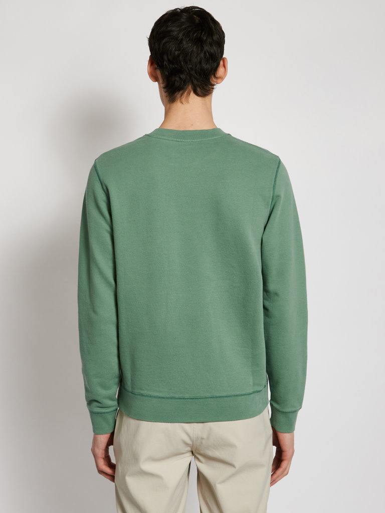 Sunspel Green Cotton Loopback Sweater
