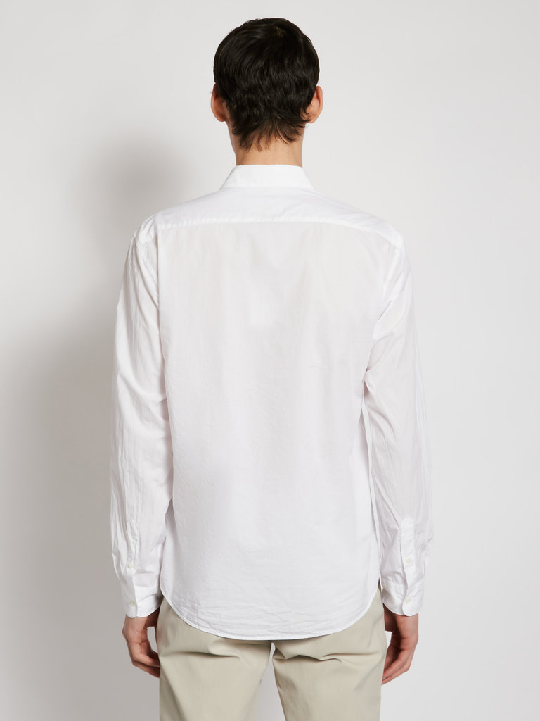 Sunspel Chemise Casual En Poplin Blanche