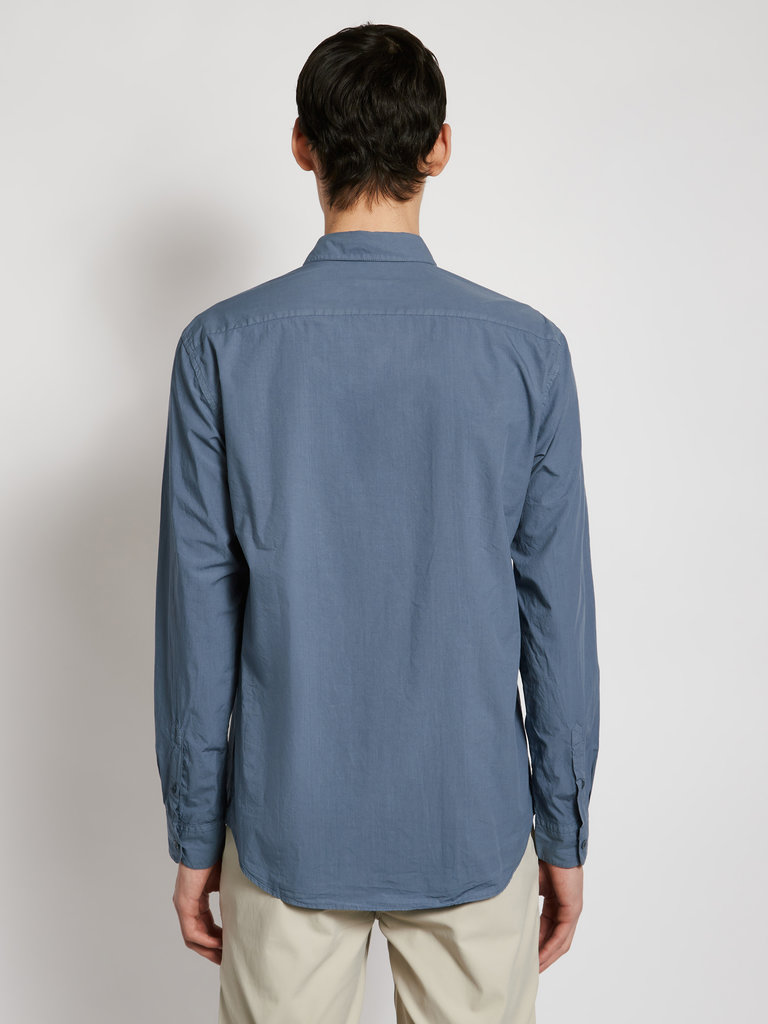 Sunspel Blue Poplin Casual Shirt