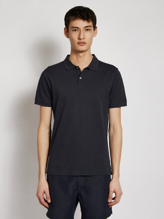 Sunspel Navy Piqué Polo
