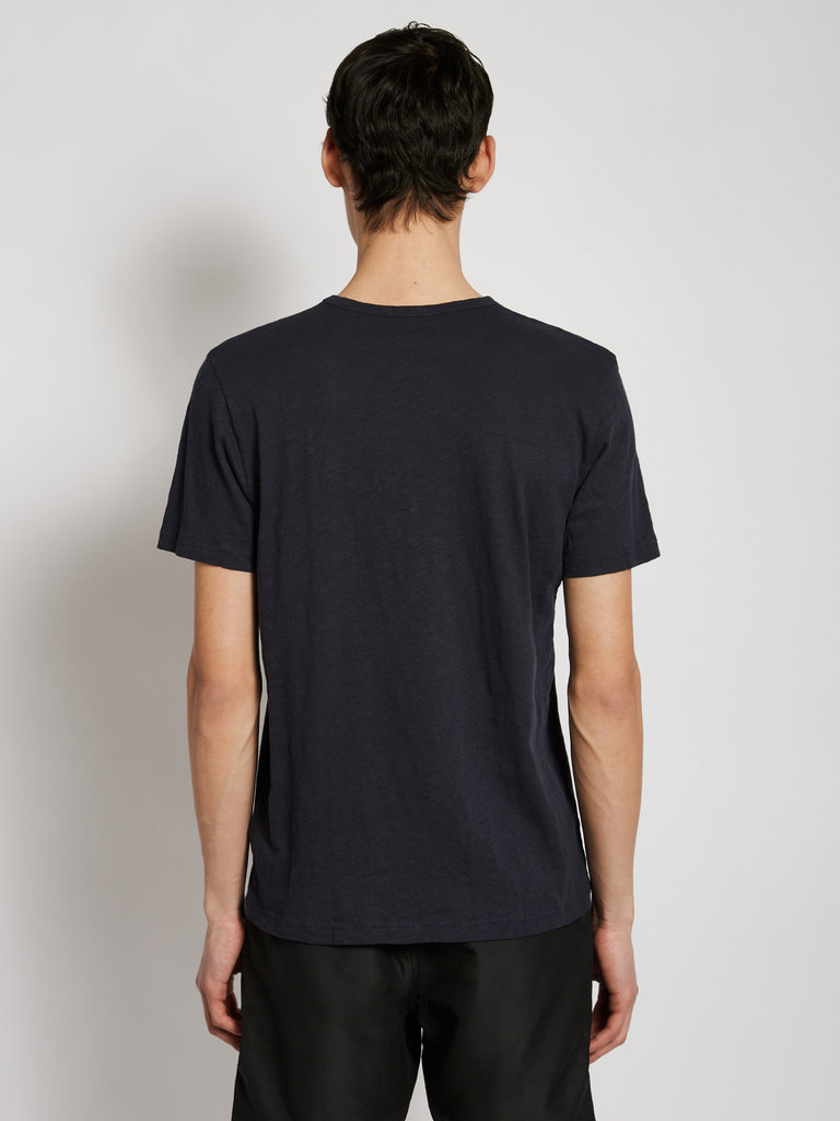 Sunspel T-Shirt en Lin Bleu Marine