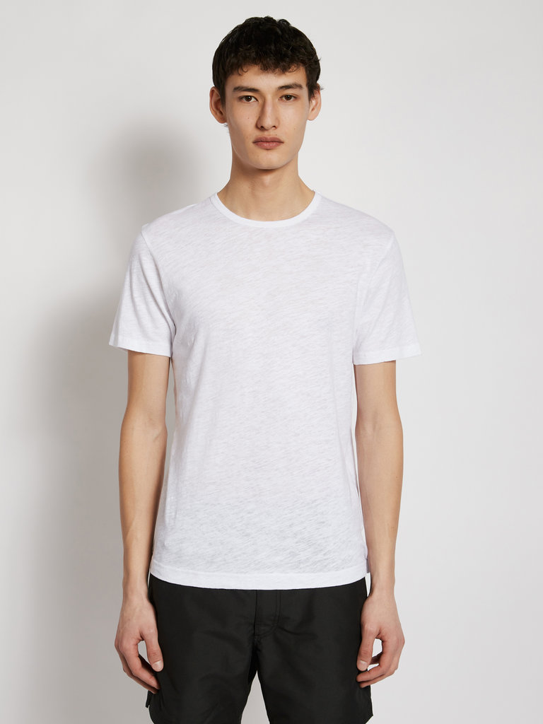 Sunspel White Linen T-Shirt