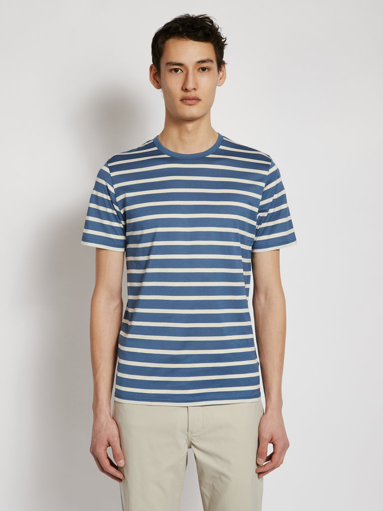 Sunspel Blue Breton Stripes T-Shirt