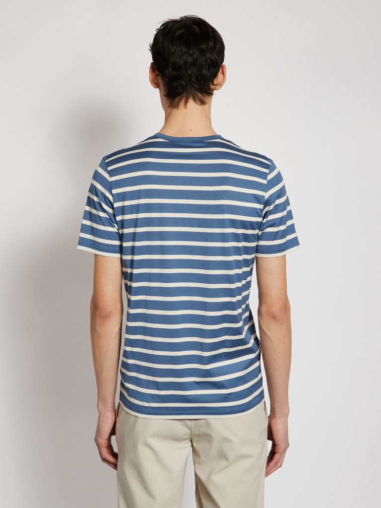 Sunspel Blue Breton Stripes T-Shirt