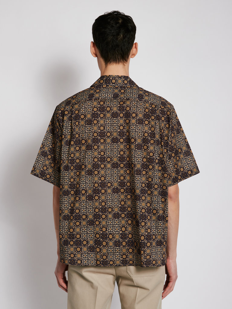 Acne Studios Cocoa/Multicolored Short Sleeve Shirt