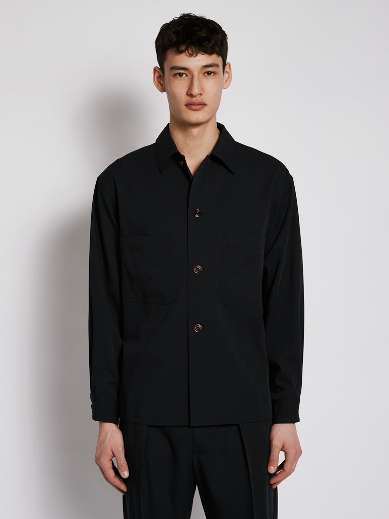 Lemaire Black Light Wool Gabardine