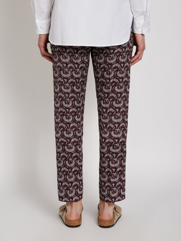 Dries Van Noten Pantalon Parkino Bordeaux