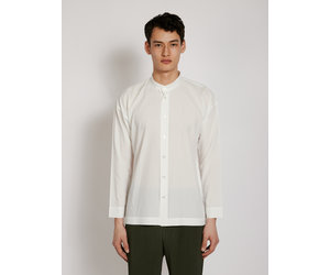 Homme Plissé Mao collar shirt