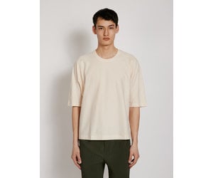 Homme plissé Issey Miyake: Ecru Oversize T-Shirt | Men's Designer